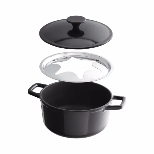 Kisag - Fleischfondue-Caquelon, 20CM/2.3L, Black