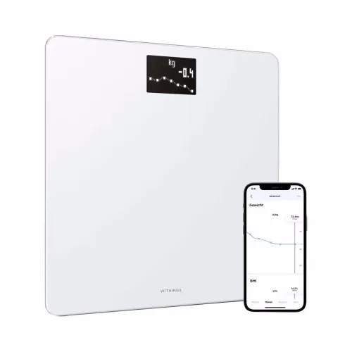 Withings Body weiss Analyse-Körperwaage – Körperanalysewaage/Körperfettwaage