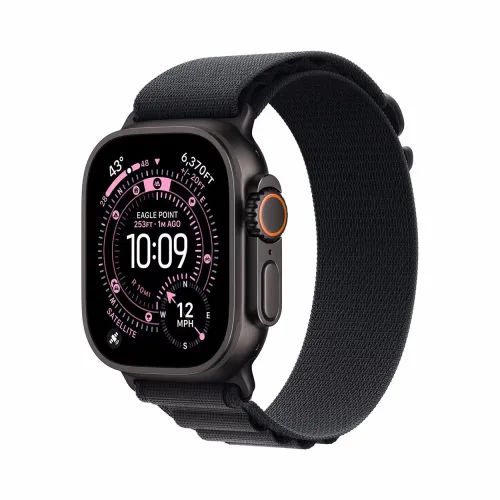 Apple, Apple Watch Ultra 3 GPS + Cellular 49 mm Titangehäuse Alpine Loop Schwarz M