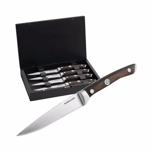 Burnhard, Burnhard Steakmesser 4er Pack – grau
