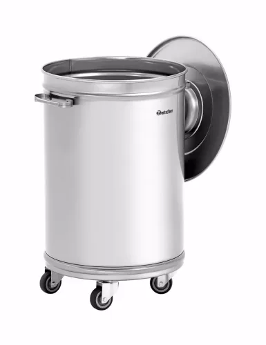 Bartscher Abfalleimer 56 Liter – Gastro Inventar/Gastro Einrichtungen – silber