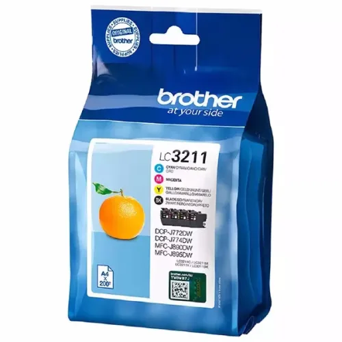 Brother, BROTHER Valuepack Tinte CMYBK LC-3211VAL DCP-J774DWW 200 Seiten