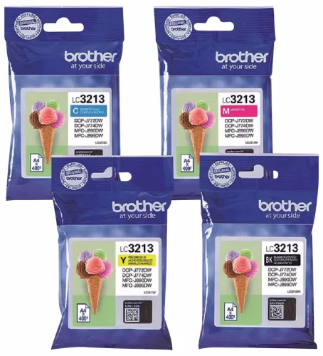 Brother, BROTHER Valuepack Tinte CMYBK LC-3213VAL DCP-J774DWW 400 Seiten