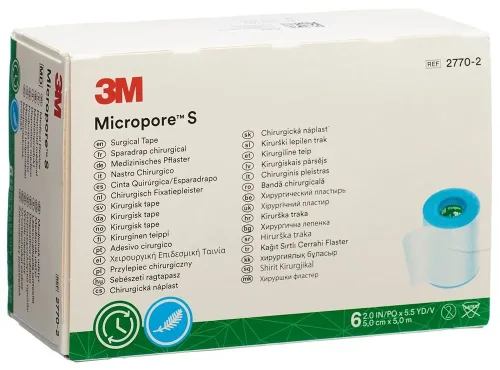 3M Micropore, 3M Micropore S Silikonrollenpflaster 5cmx5m (n) (6 Stk)