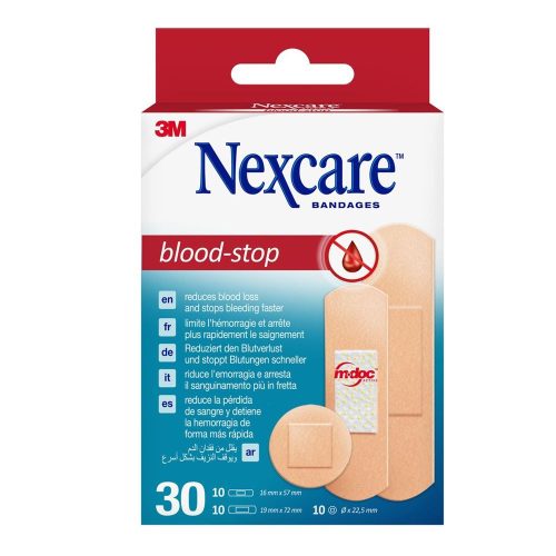 3M Nexcare, 3M Nexcare blood-stop Pflaster, 3 Grössen (30 Stk)