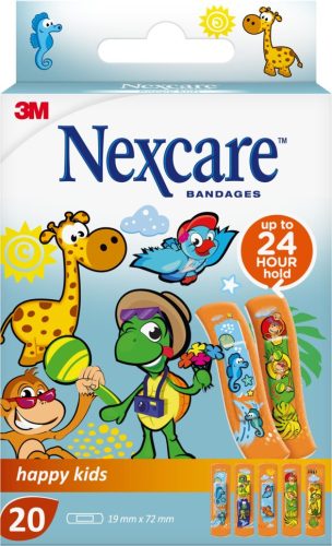 3M Nexcare, 3M Nexcare Kinderpflaster Happy Kids 1.9cm x 7.2cm (20 Stk)