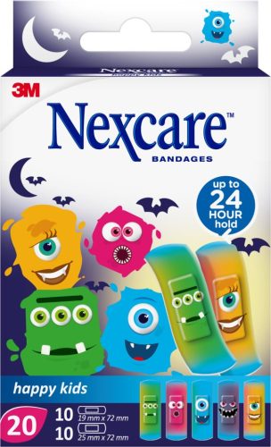 3M Nexcare, 3M NEXCARE Kinderpflast Happy Kids Monsters 20 Stk