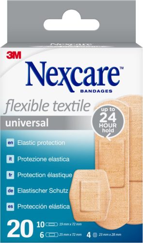 3M Nexcare, 3M Nexcare Flexible Textile Universal Pflaster Assortiert (20 Stk)