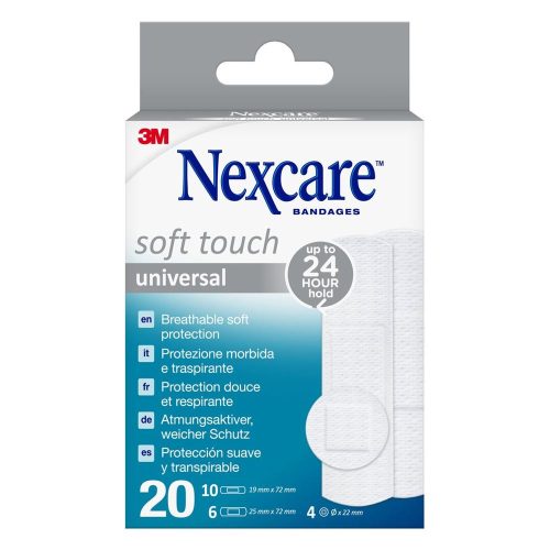 3M Nexcare, 3M Nexcare Pflaster Soft Touch Universal 3 Grössen assortiert (20 Stk)