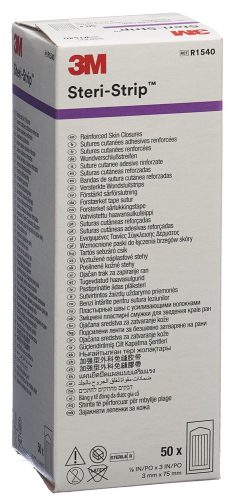 3M Steri-Strip, 3M Steri-Strip 3x75mm weiss verstärkt (50x5 Stk)