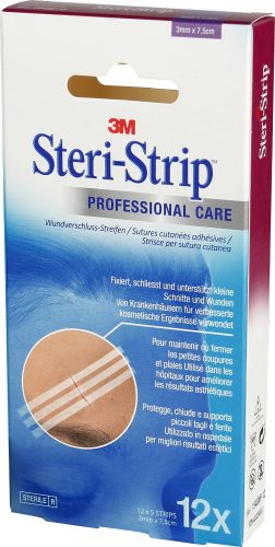 3M Steri-Strip, 3M Steri-Strip Wundverschlussstreifen, 3x75mm, weiss, verstärkt (12x5 Stk)