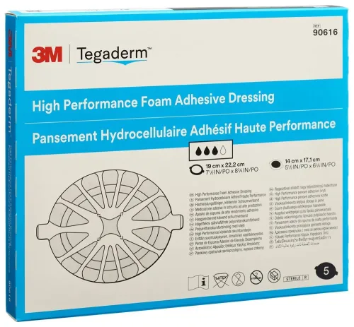 3M Tegaderm, 3M Tegaderm Foam HP Schaumkompresse 14x17.1cm adhesive (5 Stk)