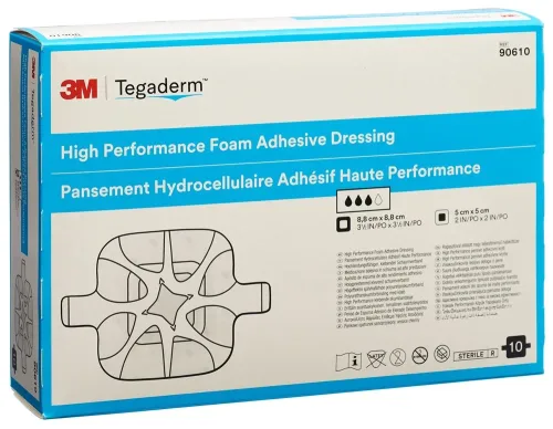3M Tegaderm, 3M Tegaderm Foam HP Schaumkompresse 5x5cm adhesive (10 Stk)