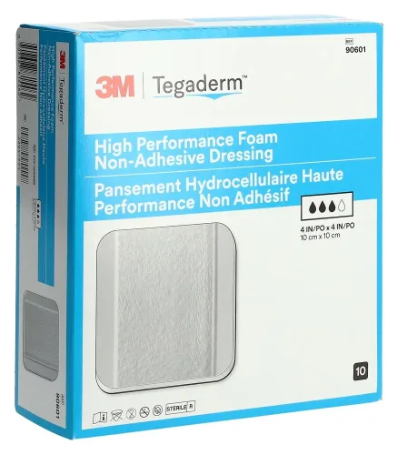 3M Tegaderm, 3M Tegaderm non-adhäsive High Performance Schaumkompresse, 10x10cm (10 Stk)