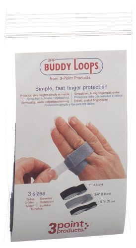 3PP, 3PP Buddy Loops 1", 2.50cm breit schwarz (5 Stk)