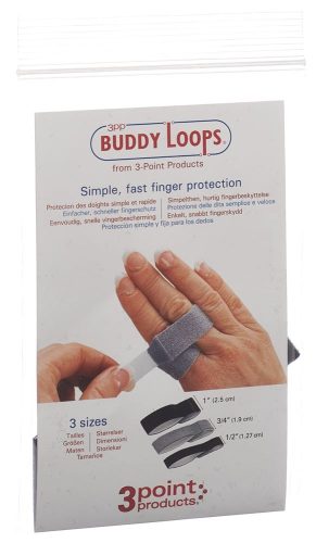 3PP, 3PP Buddy Loops 1/2", 1.27cm breit schwarz (5 Stk)