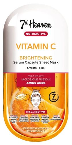 7th Heaven, 7th Heaven Vitamin C Nutriactive Brightening Sheet Mask mit Aminosäuren (10ml)