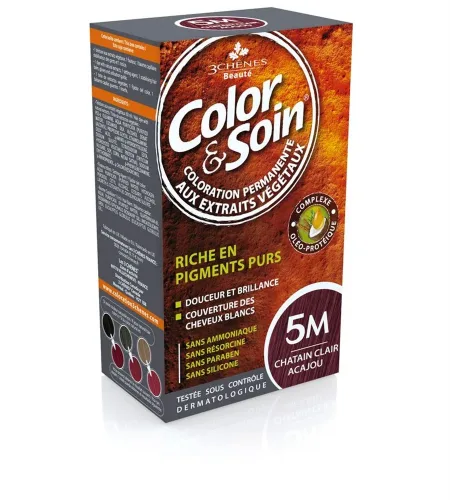Color & Soin, Color & Soin Coloration 5M, hellbraun Mahagoni (135ml)