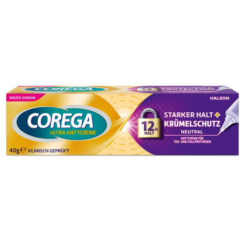 Corega, Corega Ultra Haftcreme, Starker Halt + Krümelschutz (40g)