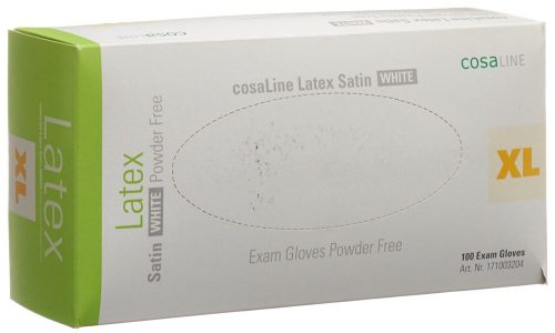Cosaline, Cosaline UHS Latex Handschuhe, Grösse XL, Satin, weiss, puderfrei (100 Stk)