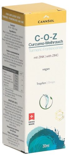 CANNSOL, CANNSOL C-O-Z Curcuma + Indischer Weihrauch-Zink Tropfen (30ml)