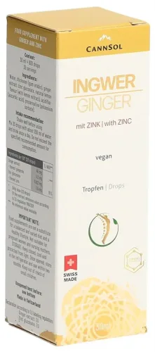 CANNSOL, CANNSOL Ingwer mit Zink Tropfen (30ml)