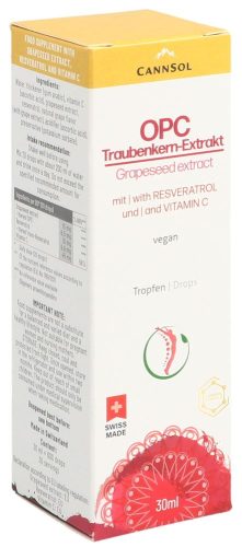 CANNSOL, CANNSOL OPC Traubenkernextrakt mit Resveratrol und Vitamin C Tropfen (30ml)