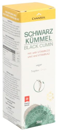 CANNSOL, CANNSOL Schwarzkümmel mit Vitamin D3 und K2 Tropfen (30ml)