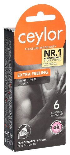 Ceylor, Ceylor - Extra Feeling Genoppte Kondome - Transparent - Latex - 6 Kondome