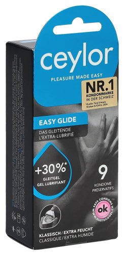 Ceylor, Ceylor Easy Glide Condoms with Lubricant, 9 Stück - Amorana