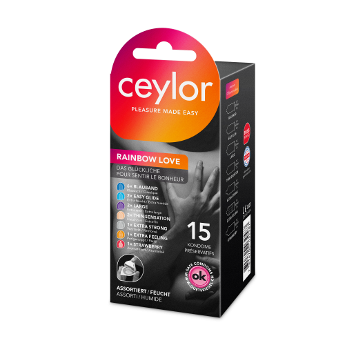 Ceylor, Ceylor - Ceylor Rainbow Love Kondome, 15 Stück