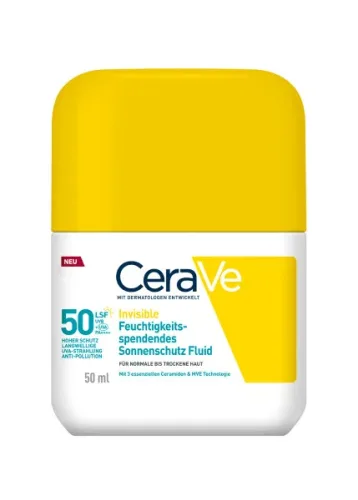 CeraVe, CeraVe - Invisible Feuchtigkeitsspendendes Sonnenschutz Fluid LSF 50, 50 ml