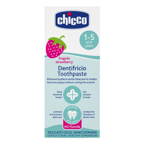 Chicco, Chicco Zahnpasta mit Erdbeergeschmack, ab 12 Monate, ohne Fluorid (50ml)
