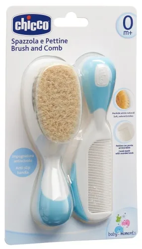 Chicco, Chicco -  Kamm und Bürste Naturborsten 0m+ (1 Stk), One Size
