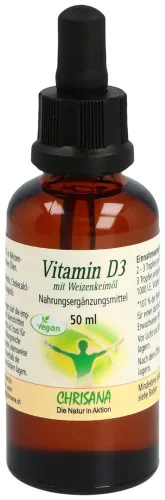 PDM to be maintained, Chrisana Vitamin D3 Vegan mit Weizenkeimöl