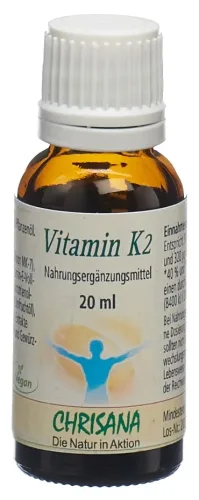 Chrisana, CHRISANA Vitamin K2 Tropfen Pip Fl 20 ml