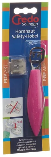 CREDO, CREDO Hornhaut Safety Hobel mit Clip Blist Pop Art