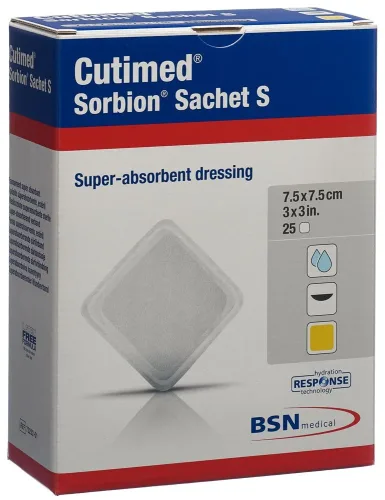 Cutimed, Cutimed Sorbion Sachet S 7.5x7.5cm (25 Stk)