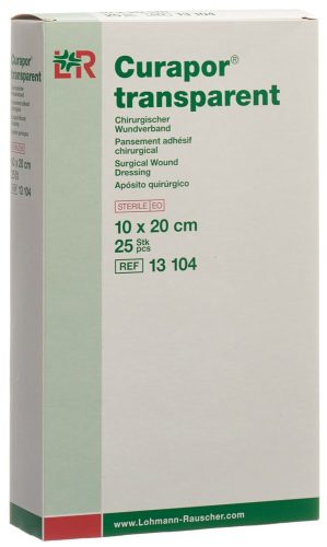 Curapor, Curapor transparent Wundverband, 10x20cm (25 Stk)