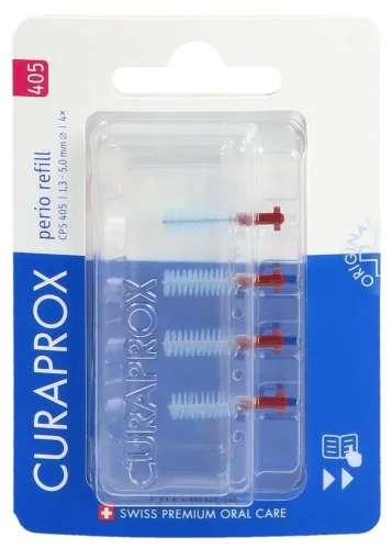 CURAPROX, CURAPROX CPS 405 ortho Kirschrot Ersatzbürsten, Durchmesser 1.3-5mm (4 Stk)