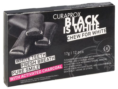 CURAPROX, CURAPROX Black is White Kaugummi Blist 12 Stk