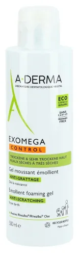 A-DERMA, A-Derma Exomega Control Schäumendes, weichmachendes Gel Gesicht Körper