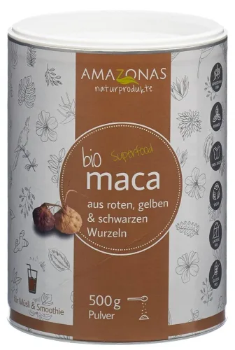 amazonas, AMAZONAS maca Bio Pulver 100% pur (500g)
