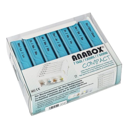 Anabox, Anabox Medidispenser compact 7 Tage hellblau (1 Stk)