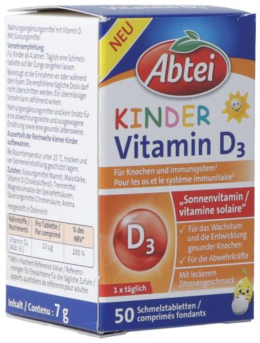 Abtei, Abtei Kinder Vitamin D3 50 Schmelztabletten