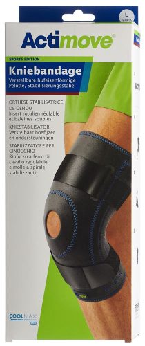 Actimove, Actimove Sport Kniebandage L Pelotte Stabile Stäbe (1 Stk)