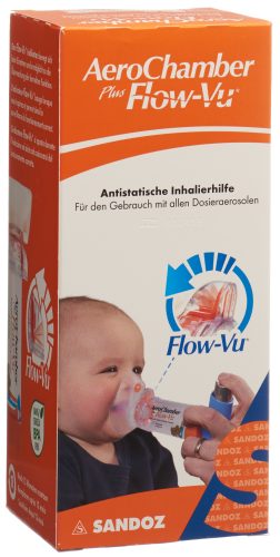 AeroChamber Plus, AeroChamber Plus Flow-Vu orange mit Maske 0-18 Monate (1 Stk)