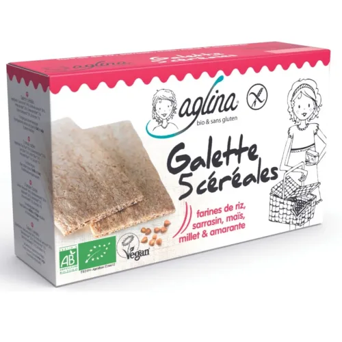 aglina, aglina Galette 5 Cerealien Bio (160g)