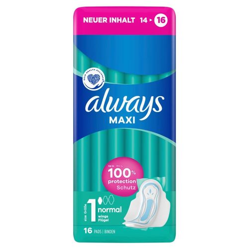 Always, Always - Maxi Normal Binden Mit Flügeln (Grösse 1), Maxi Normal mit Flügeln, 16STK
