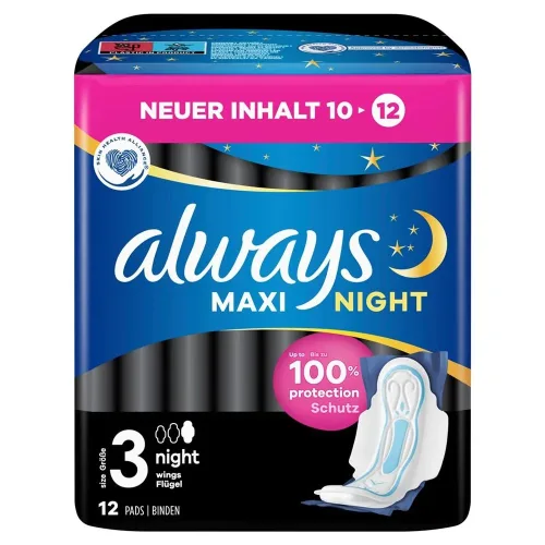 Always, Always - Maxi Night Binden Mit Flügeln (G3), 12 Stück